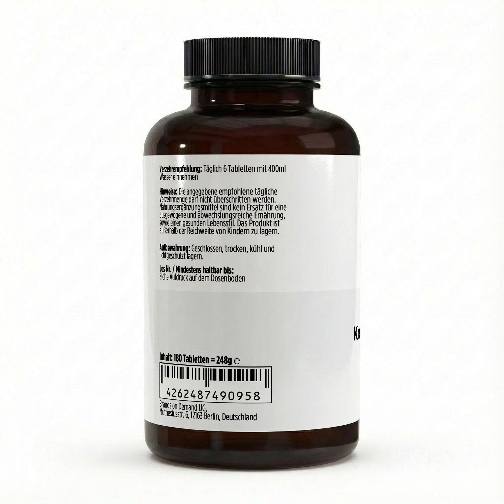 Kreatin Monohydrat - 180 vegane Tabletten