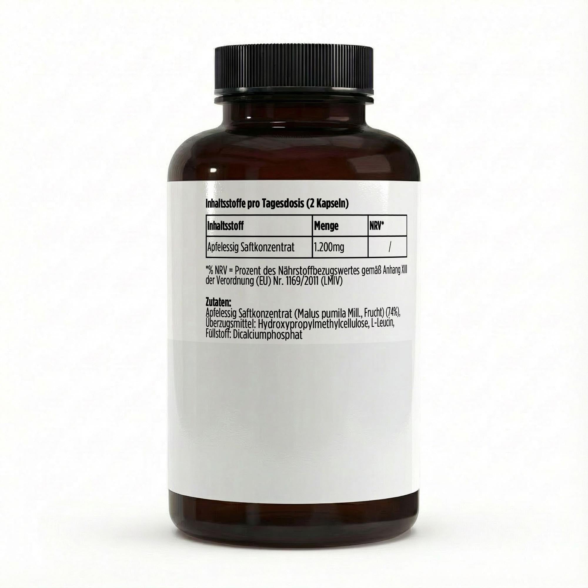 Apfelessig Extrakt Kapseln (600mg je Kapsel) - 120 vegane Kapseln