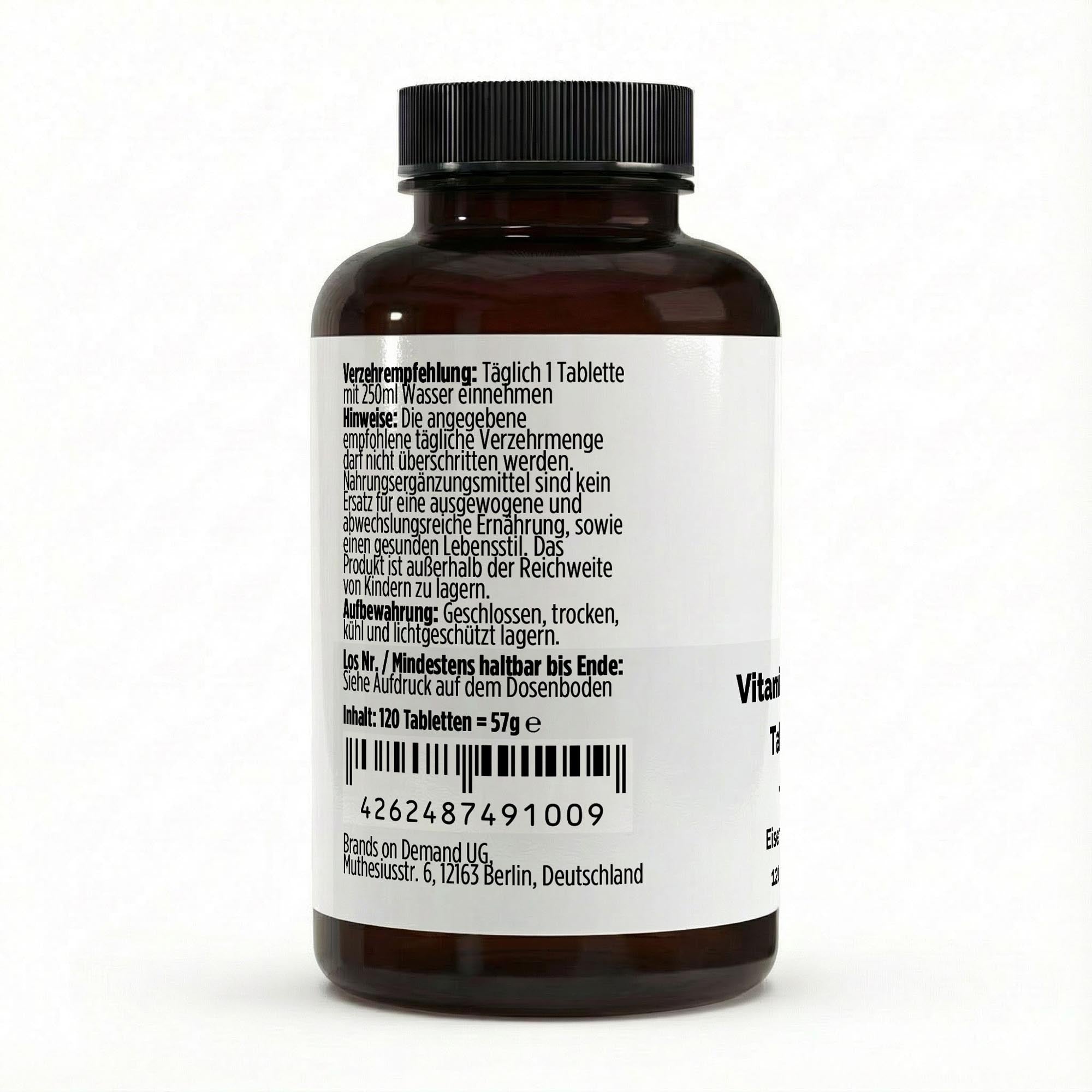 Eisen + Vitamin C - 120 vegane Tabletten